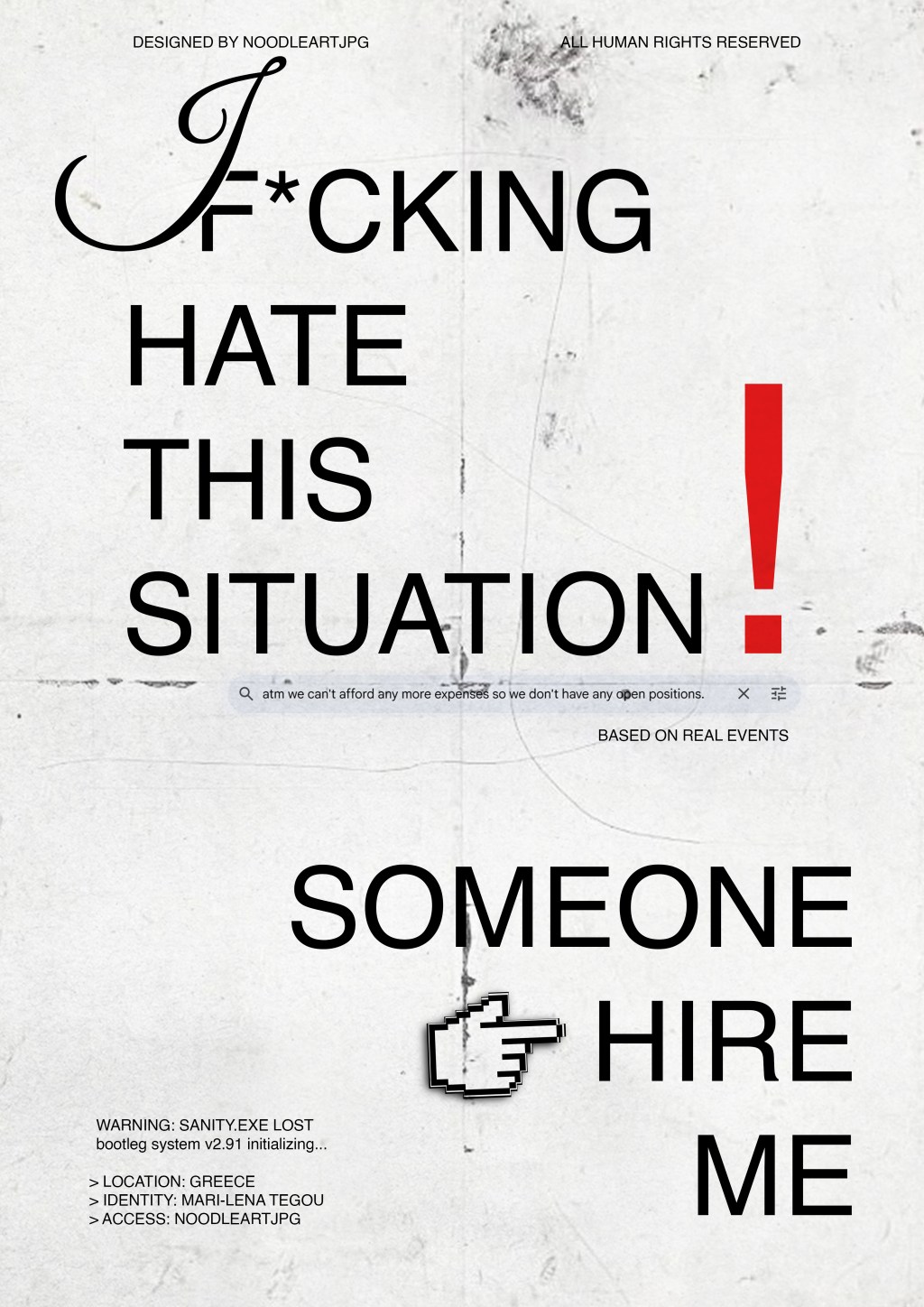 HIRE ME — Poster Design Analysis